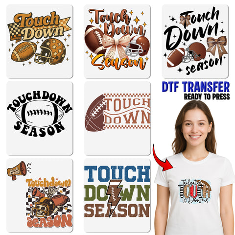 Retro Game Day DTF Transfer Football Theme for Tailgate T-Shirt or Sweatshirt Apparel