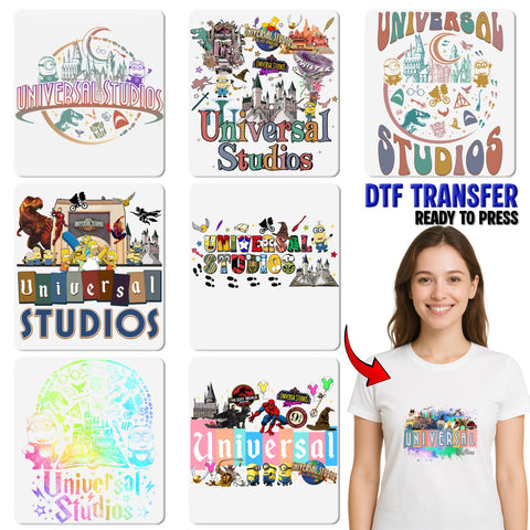 Funny Pop Culture Galaxy Movie DTF Transfer T-Shirt Design for Nostalgic Theme Park & Movie Marathon Fans