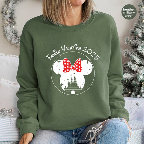 Family Vacation 2025 Disney Inspired DTF Transfer Ready to Press Iron-On T-Shirt Magical Theme Park Group Apparel