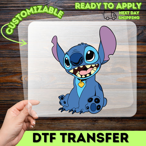 Cute Cartoon Character DTF Transfer for Kids & Family, Ready To Press Iron-On Apparel for Disney Fans, Youthful Party Theme T-shirt