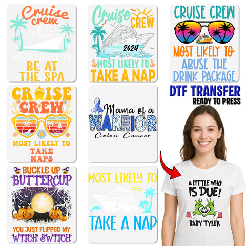 Colon Cancer Awareness Ribbon DTF Transfer for Supporters & Survivors Apparel