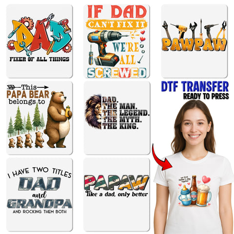 Funny Dad Bod Humor Father's Day DTF Transfer Ready To Press T-Shirt for Family Gatherings & Retro Apparel