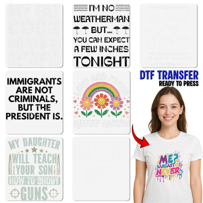 Patriotic Dad DTF Transfer | Funny Political Humor Father's Day Shirt | Ready To Press Vintage Americana Iron-On for Conservative Dads