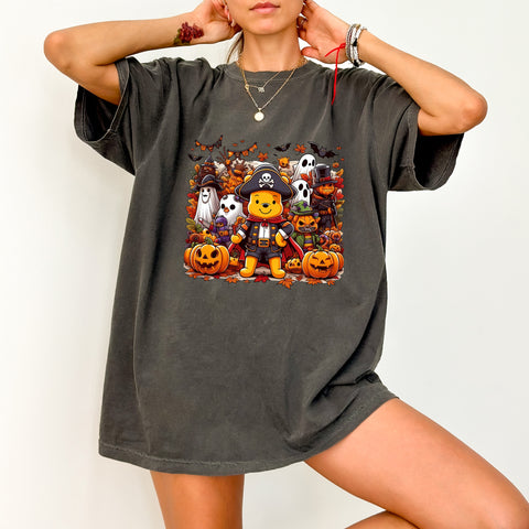 Cute Halloween Bears & Pumpkins DTF Transfer | Iron-On Ready for Fun Trick or Treat Family Shirts & Apparel