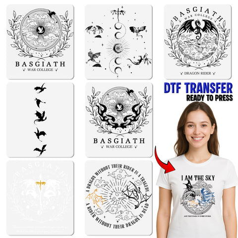 Cute Mama & Baby Dragon Iron-On DTF Transfer T-shirt - Ready To Press Fantasy Family Apparel Perfect for Mother's Day Gift