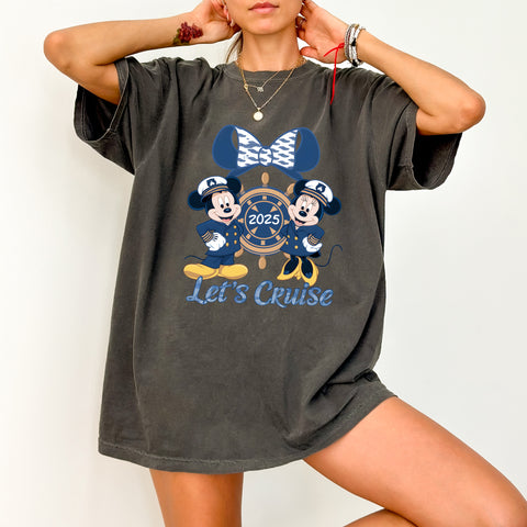 Nautical Cruise 2025 DTF Transfer Cartoon Family & Group Sailor Theme Iron-On Ready To Press Apparel