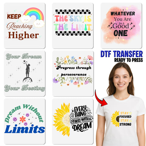 Motivational Watercolor Inspirational DTF Transfer for T-Shirts Sweatshirts Graduation Team Gifts Ready To Press