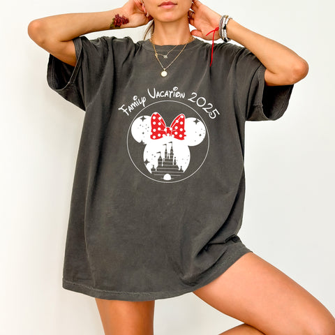 Family Vacation 2025 Disney Inspired DTF Transfer Ready to Press Iron-On T-Shirt Magical Theme Park Group Apparel