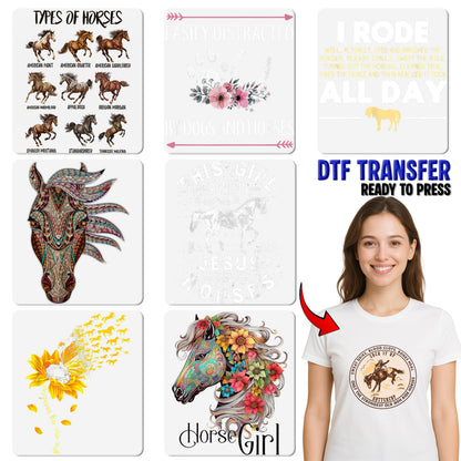 Humorous Western Cowboy DTF Transfer Ready to Press Sweatshirt Shirt for Horse Enthusiasts Rodeo Western Culture