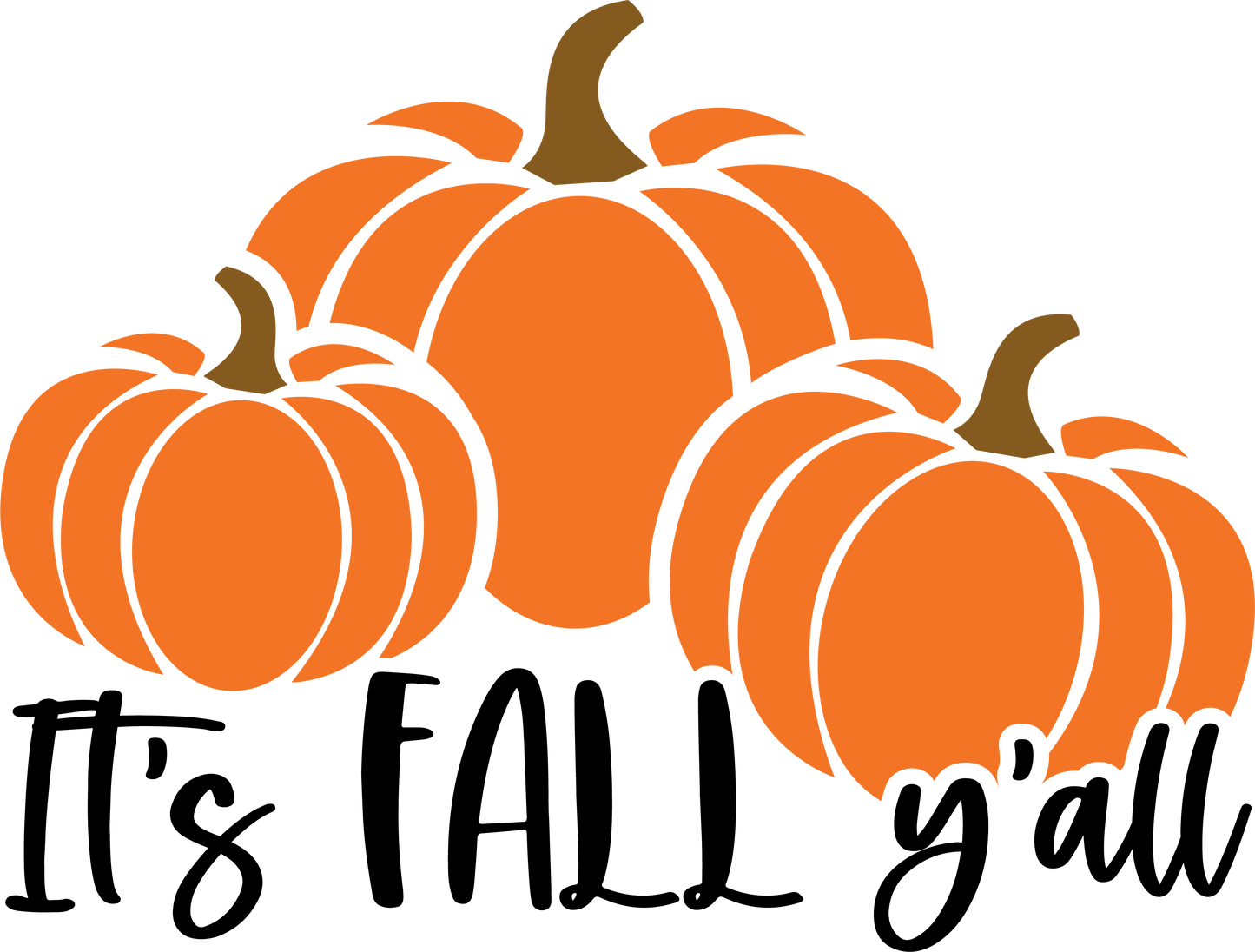 Pumpkin Graphic Tees, Fall Crewneck Sweatshirt, Gift for Her, Its Fall Yall, Thanksgiving Vneck T-Shirt, Womens Clothing, Cute Autumn Shirt	