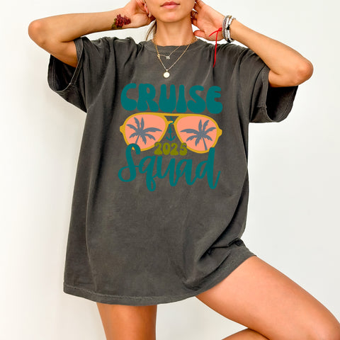 Cruise Squad 2025 Retro Cute DTF Transfer for T-shirts & Apparel - Ready to Press Group Vacation Holiday Outfit