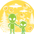 Aliens Invasion Tee, Baby Alien Tshirt, Flying Saucer Shirt, Outer Space Shirt, Ufo T-shirt Space Shirts, Galaxy Tee, Cute Alien Shirt