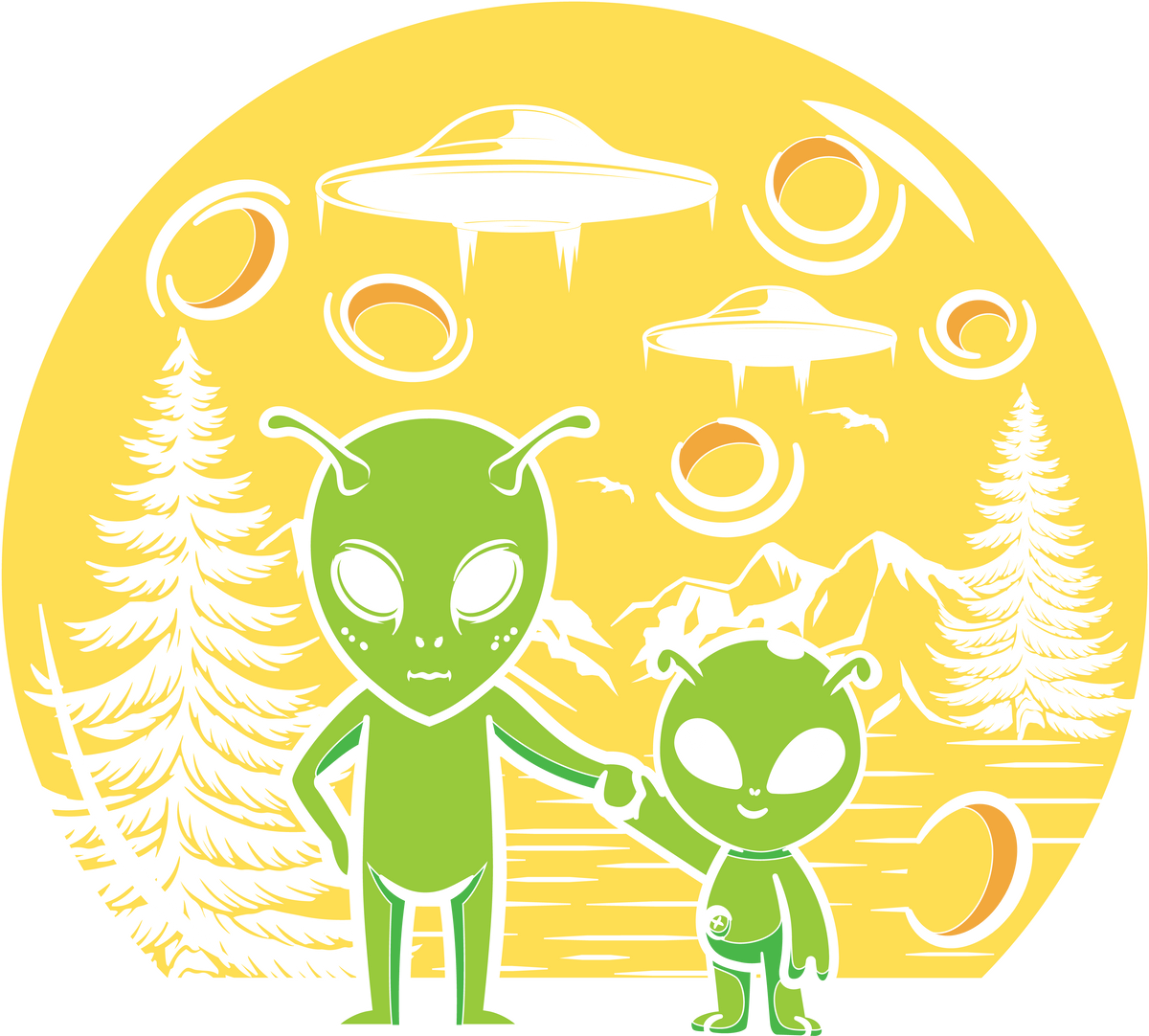 Aliens Invasion Tee, Baby Alien Tshirt, Flying Saucer Shirt, Outer Space Shirt, Ufo T-shirt Space Shirts, Galaxy Tee, Cute Alien Shirt