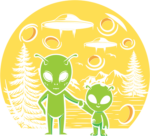 Aliens Invasion Tee, Baby Alien Tshirt, Flying Saucer Shirt, Outer Space Shirt, Ufo T-shirt Space Shirts, Galaxy Tee, Cute Alien Shirt