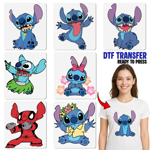 Cute Cartoon Friendship DTF Transfer Ready To Press for Kids T-Shirt Iron-On Celebration Apparel