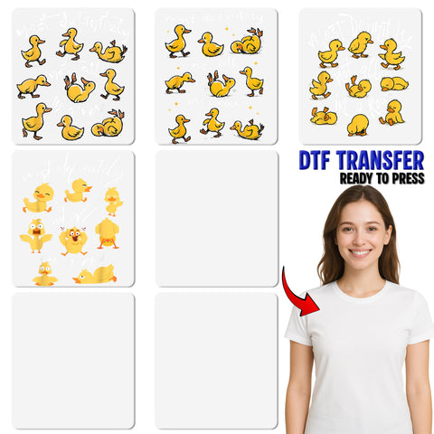 Funny Duck T-Shirt Iron-On Ready To Press DTF Transfer for Busy Parents & Teachers Apparel - Cute Cartoon Humor Gift