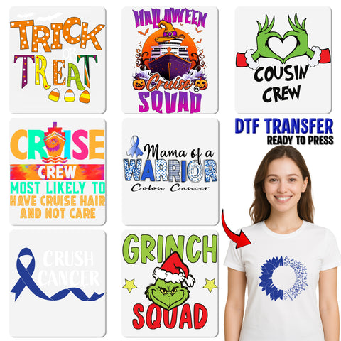 Funny Halloween DTF Transfer - 'I'M a HAUNT Mess' Iron-On for Adults Halloween Parties & Group Apparel
