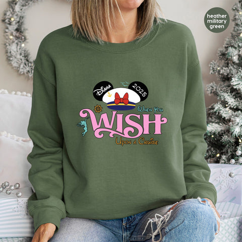 Cute Disney-Inspired Nautical Cruise DTF Transfer for Family Shirt & Group Apparel - Ready To Press Iron-On Tee Design