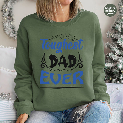 Father’s Day Toughest Dad Ever DTF Transfer Ready to Press Bold Iron-On for Family Event Apparel