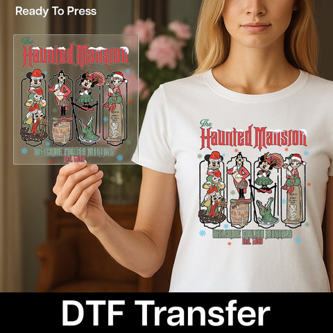 Ready to Press Funny Halloween Character DTF Transfer for Festive Shirts & Sweatshirts - Perfect for Adult Holiday Wear