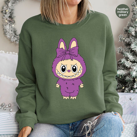 Cute Monster Costume Halloween DTF Transfer Inkjet Ready To Press Iron-On for Family Matching Party T-shirts Sweatshirts