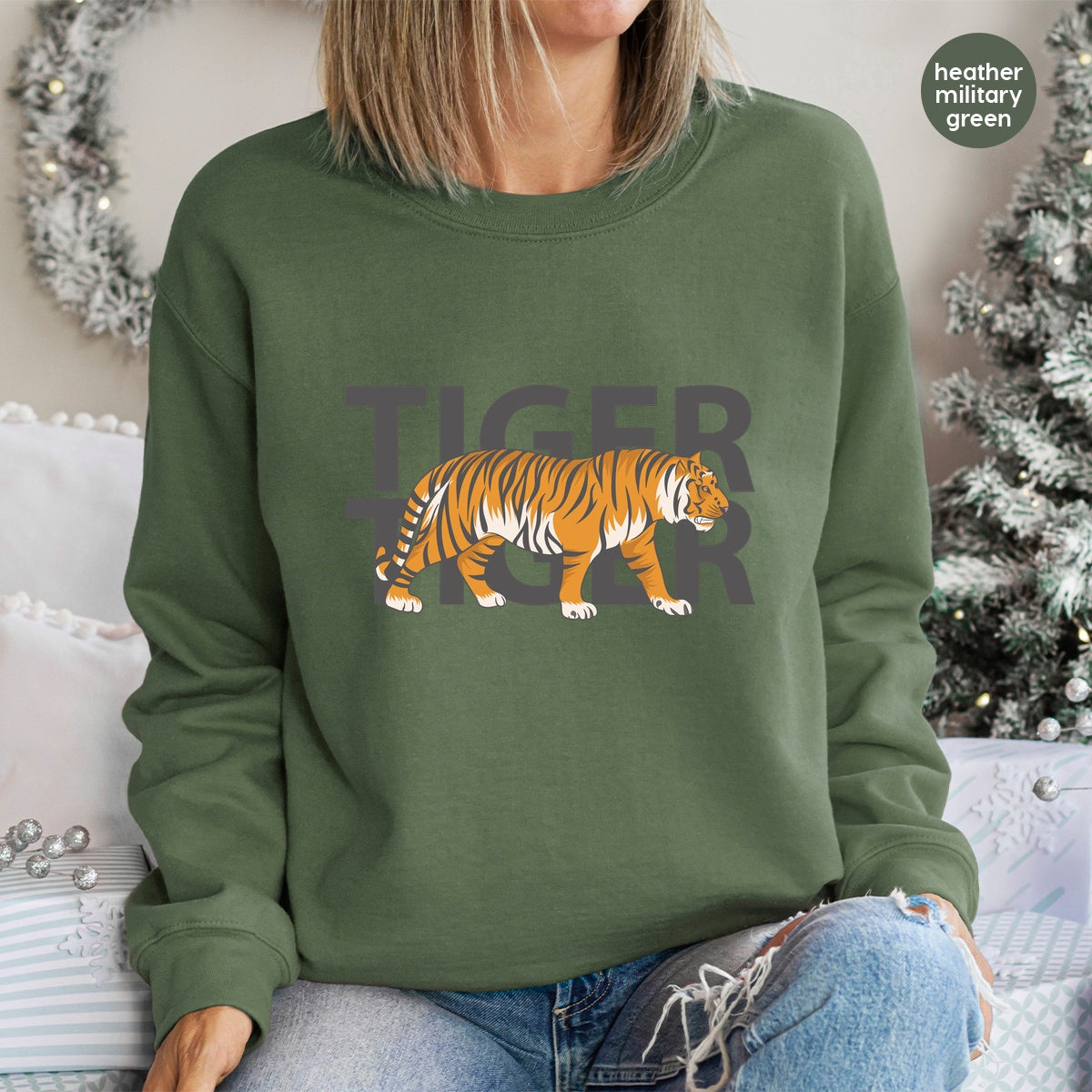 Retro Tiger DTF Transfer Iron-On for Wildlife Enthusiasts, Ready to Press Jungle Animal T-Shirt, School Mascot Apparel