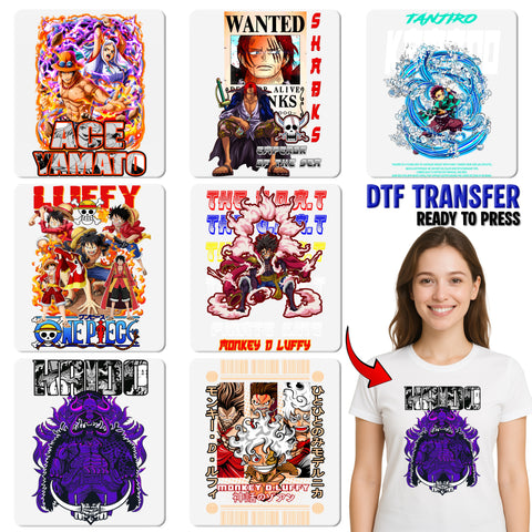 Dynamic Anime Power-Up DTF Transfer Ready To Press for Anime Fans T-Shirt | Perfect Cosplay Apparel Gift
