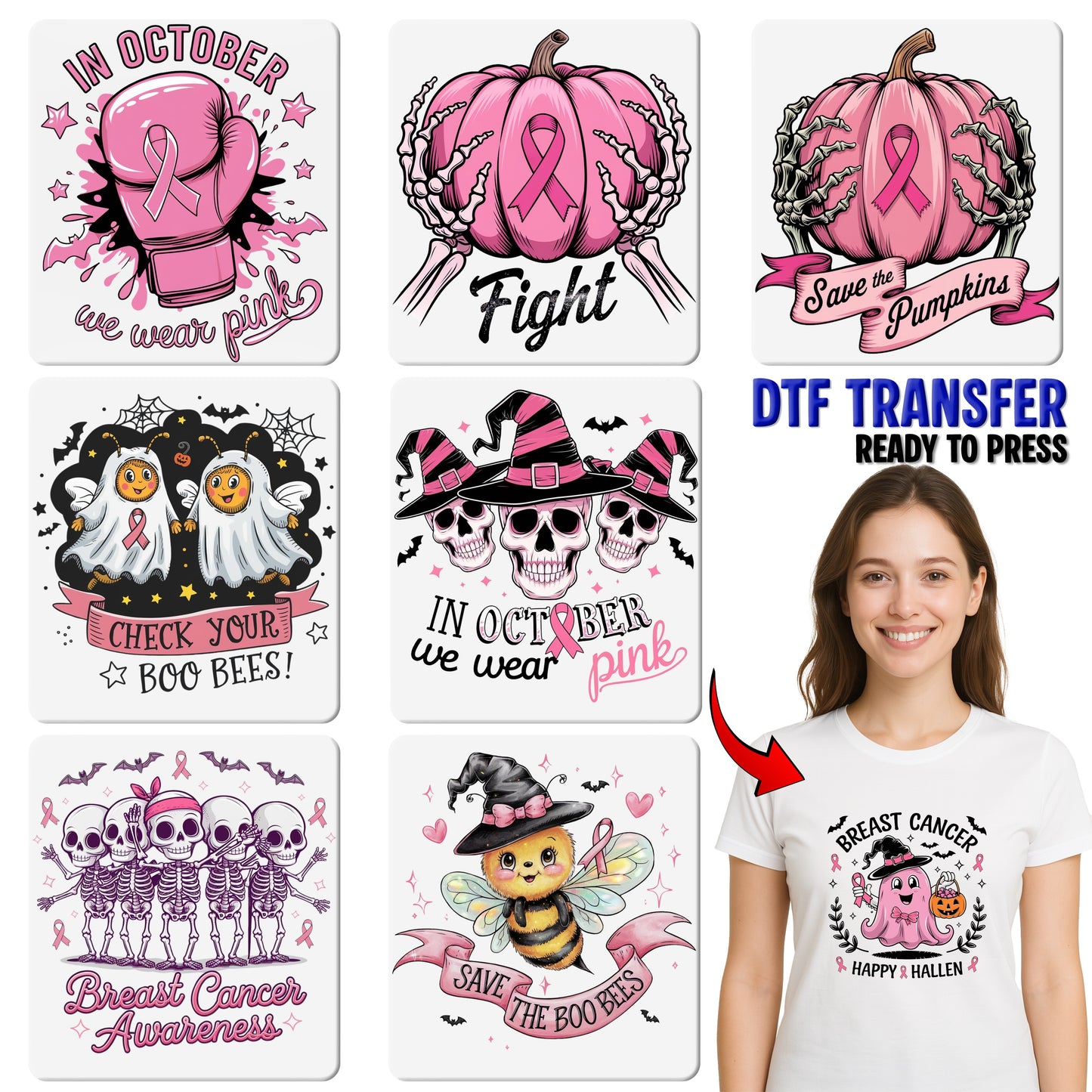 Trendy Sassy Halloween Pumpkin DTF Transfer for Women | Ready To Press Funny Leopard Print Iron-On for T-Shirt & Apparel