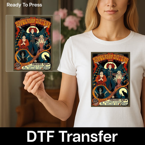 Retro Witchy Halloween Sanderson Sisters DTF Transfer - Ready to Press Funny Nostalgic Halloween Shirt Design