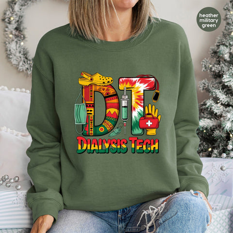 Cute Dialysis Tech DTF Transfer Iron-On for Medical Worker T-Shirt Apparel, Ready To Press Funny Healthcare Gift
