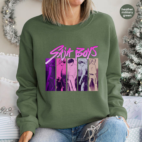 Retro Boy Band Nostalgia DTF Transfer | Ready to Press Anime Pop Culture T-Shirt Design | Cool Group Celebration Apparel