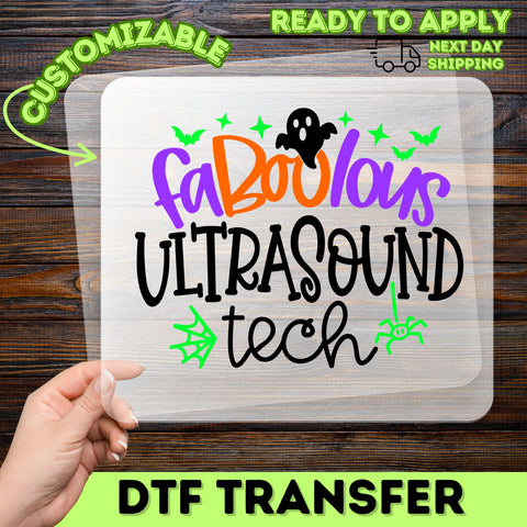 faBOOlous Halloween Iron-On DTF Transfer for Shirts & Apparel - Funny Group Halloween T-Shirt Design Ready to Press