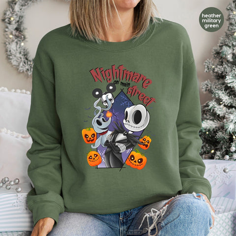 Funny Halloween Gem - Nightmare on Main Street DTF Transfer for Group Party Shirts & Pop Culture Fans