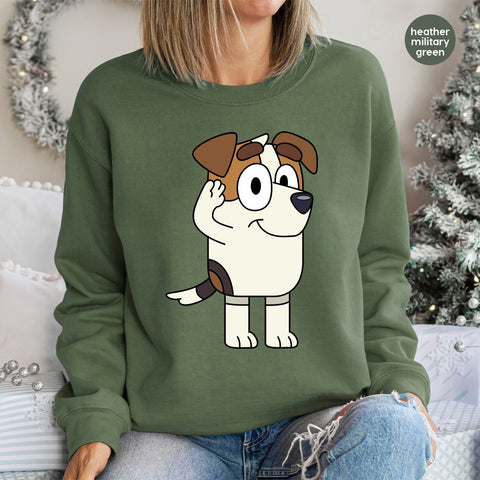 Cute Cartoon Dog DTF Transfer for Family Apparel - Ready to Press Iron-On for Kids & Dog Lovers