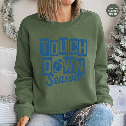 Vintage Football Season DTF Transfer for Game Day | Iron-On Retro Touchdown Shirt Design for Fans & Teams