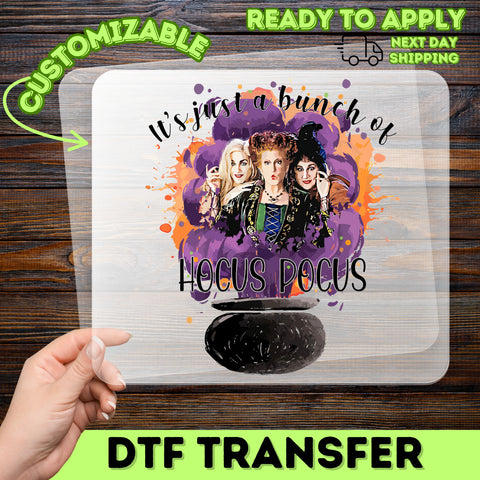 Funny Hocus Pocus Halloween DTF Transfer Ready to Press for Witchy Vibes T-shirt & Group Apparel