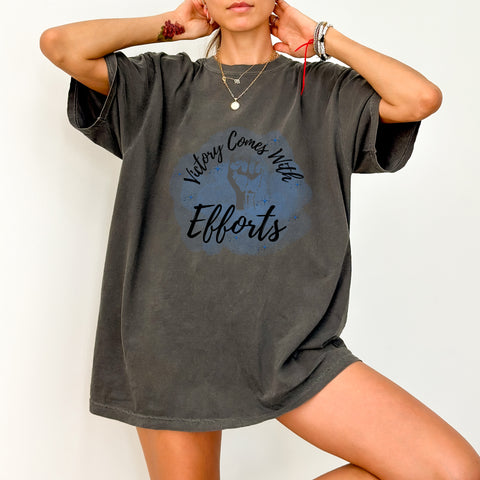 Motivational Raised Fist DTF Transfer for Success Empowerment T-shirt, Ready To Press Iron-On Apparel for Team Building & Achievements