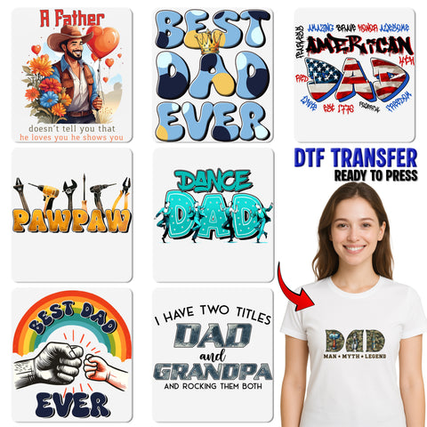 Funny Flames DADDY DTF Transfer Perfect for Father's Day Iron-On Humor T-Shirt Ready to Press BBQ Dad Shirt Apparel