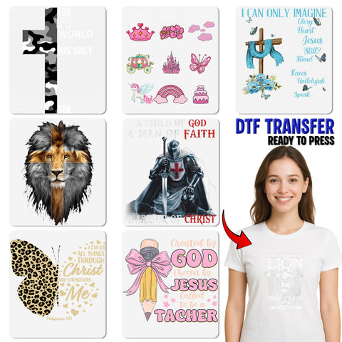 Faith-Inspired Christian DTF Transfer John 3:16 Religious Apparel for Church Group T-shirts & Hoodies