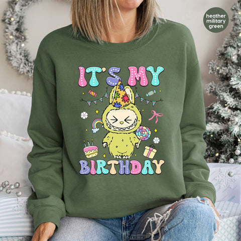 Cute Birthday Party Character DTF Transfer for Kids T-shirts - Ready to Press Happy Celebration & Iron-On