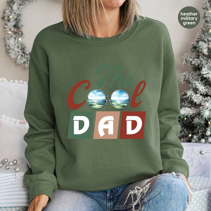 Cool Dad Father's Day Gift Funny Outdoor Style DTF Transfer Iron-On T-shirt Sweatshirt for Trendy Modern Hipster Dads