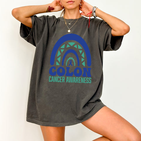 Colon Cancer Awareness Ribbon DTF Transfer for Supporters & Survivors Apparel