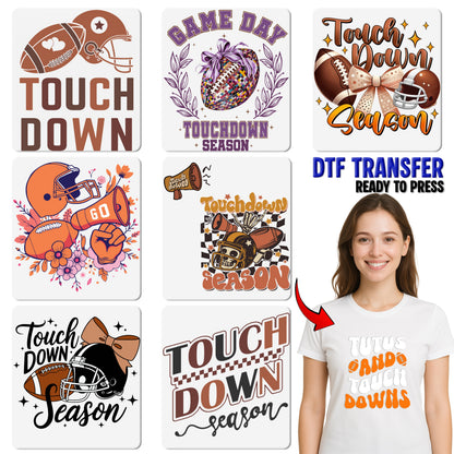 Senior Football Mom Ready To Press DTF Transfer for T-Shirts - Last Touchdown Season Apparel Perfect Gift