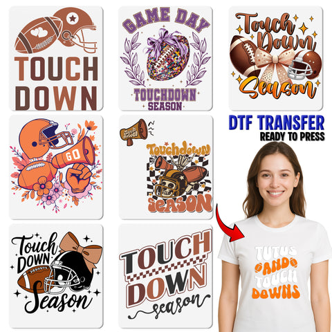 Senior Football Mom Ready To Press DTF Transfer for T-Shirts - Last Touchdown Season Apparel Perfect Gift