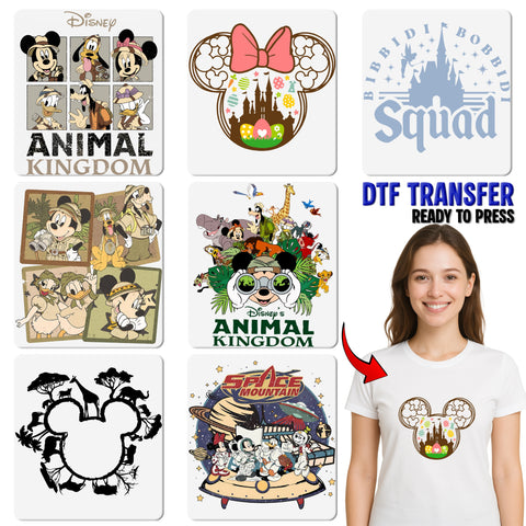 Cute Lion Cubs Jungle Theme Ready to Press DTF Transfer for Safari Family Shirt or Kids Birthday Apparel Gift