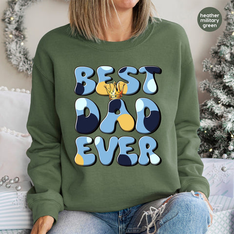 Best Dad Ever DTF Transfer Gift for Father's Day & Birthday - Cute Retro Iron-On T-Shirt or Sweatshirt for Dad