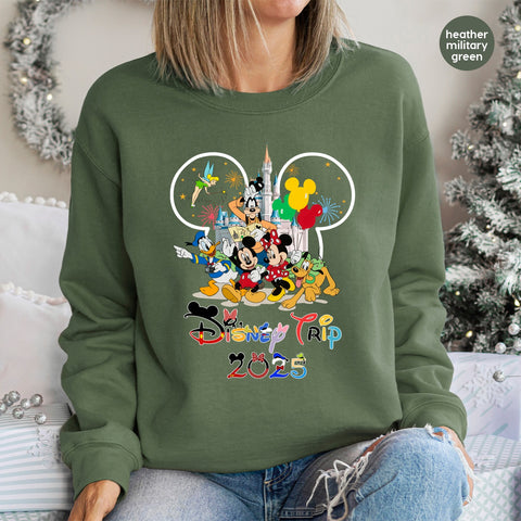Family Trip Celebration Cute Theme DTF Transfer Ready To Press T-Shirt Iron-On 2025 Animated Design for Group Vacation Apparel