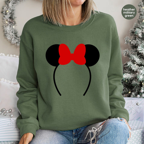 Cute Red Bow Disney-Inspired Family Vacation Iron-On DTF Transfer For Matching T-Shirts & Party Group Trips