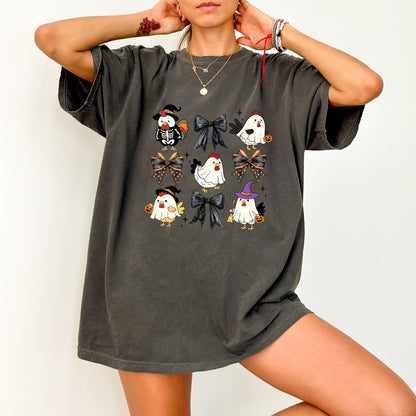 Cute Halloween Chicken DTF Transfer for T-shirt Funny Costume Animal Iron-On Ready To Press for Party Enthusiasts