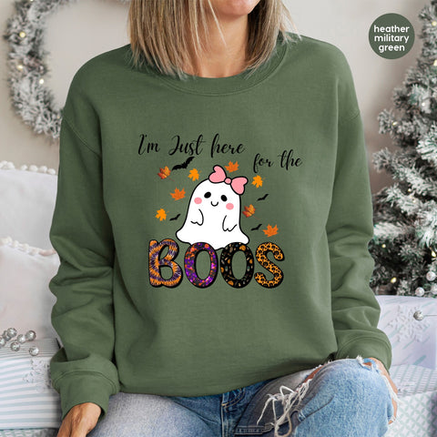 Cute Halloween Ghost DTF Transfer Iron-On for Family Shirts & Women’s Apparel - Ready to Press Fall Design